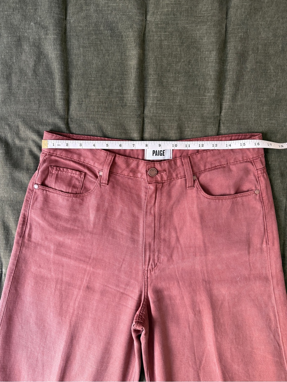 Paige Lennie Wide Leg Jeans - size 30, color Bricktone - Picture 10 of 10
